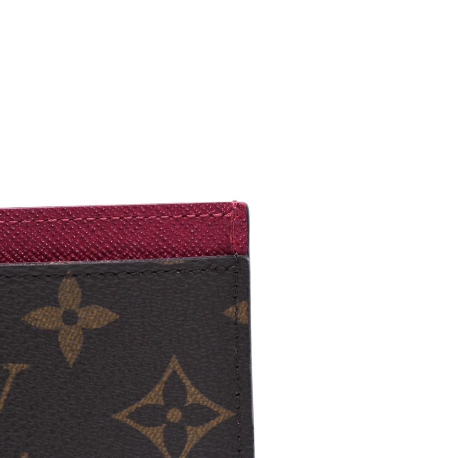 Louis Vuitton Porte Cartes Simple Card Case Monogram Brown Wine — view 5