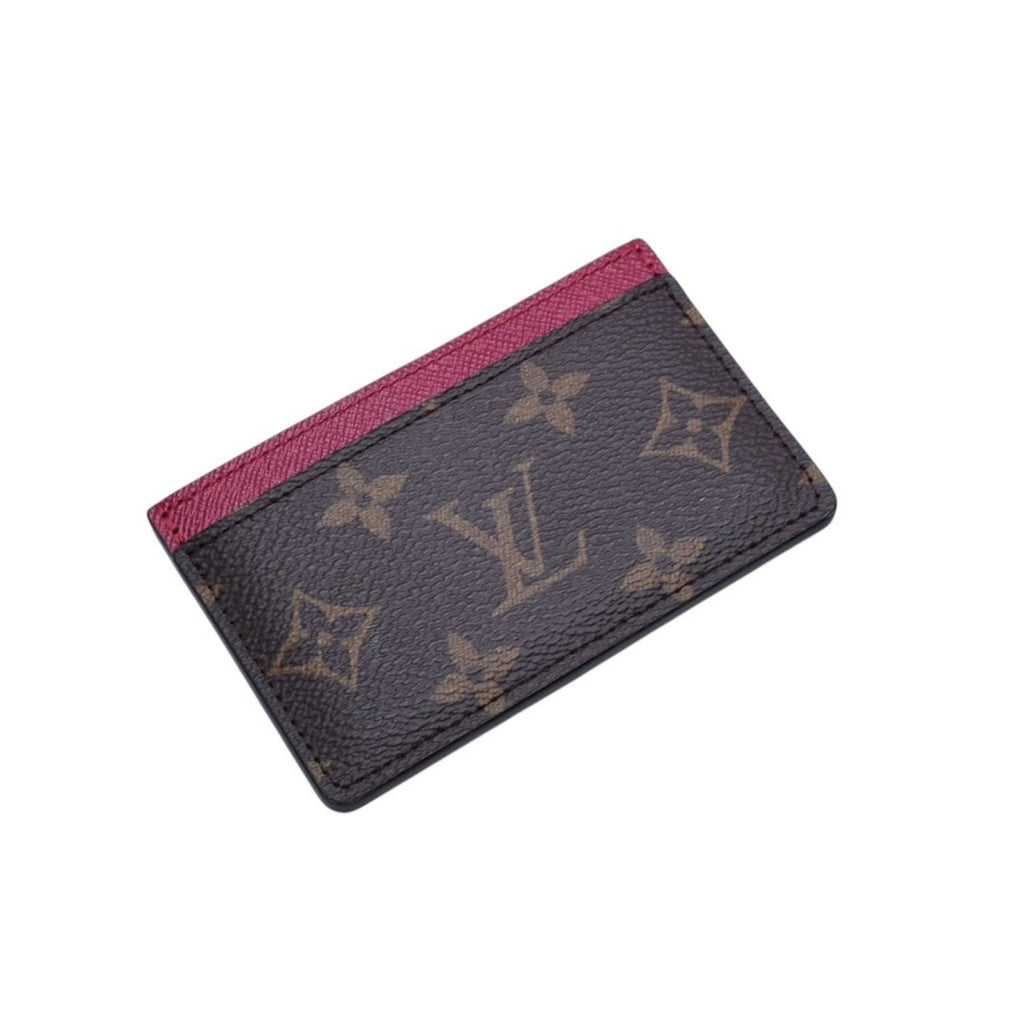 Louis Vuitton Porte Cartes Simple Card Case Monogram Brown Wine — view 3