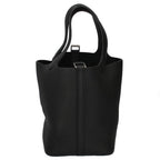 Hermes Picotin Lock PM Taurillon Clemence Handbag Black — view 5