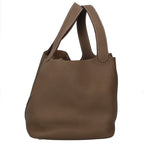 Hermes Picotin Lock MM Taurillon Clemence Handbag Etoupe