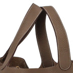 Hermes Picotin Lock MM Taurillon Clemence Handbag Etoupe — view 2