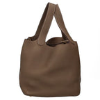 Hermes Picotin Lock MM Taurillon Clemence Handbag Etoupe — view 4