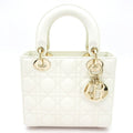 Dior Lady Dior MY Abc Small Lambskin Handbag White