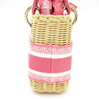 Dior Lady Dior Dioliviera Mini Wicker Toile de Juixaca Doskin Ha Handbag — view 5