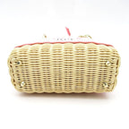 Dior Lady Dior Dioliviera Mini Wicker Toile de Juixaca Doskin Ha Handbag — view 6