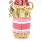 Dior Lady Dior Dioliviera Mini Wicker Toile de Juixaca Doskin Ha Handbag — view 3