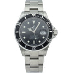 Rolex Submarinade Date Roulette SS Watch Black Polished — view 2