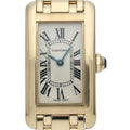 Cartier Tank American SM Watch Box Repair Book 18k Yellow Gold White Polished