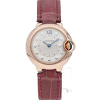 Cartier Ballon Blue de Watch 28 mm Diamond Box 18k Pink Gold Leather — view 2