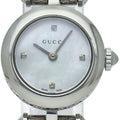 Gucci Diamantissima Watch Diamond Shell 141.5 Box SS White Specification