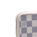 Louis Vuitton Damier Azur Zippy Wallet Ivory Black Round — view 7
