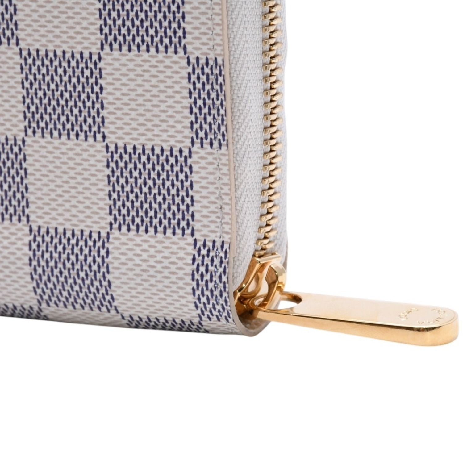 Louis Vuitton Damier Azur Zippy Wallet Ivory Black Round — view 6