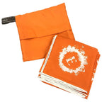 Hermes Scarf Carre 70 Ex Libris Globe Trotter Silk Orange New Vintage — view 4