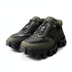 Prada Cloudbust Thunder Mesh Sneakers Volume Sole 37.5 Khaki Black