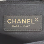 Chanel Black Print Denim Gold Mini Quilted 21 Chain Shoulder — view 9