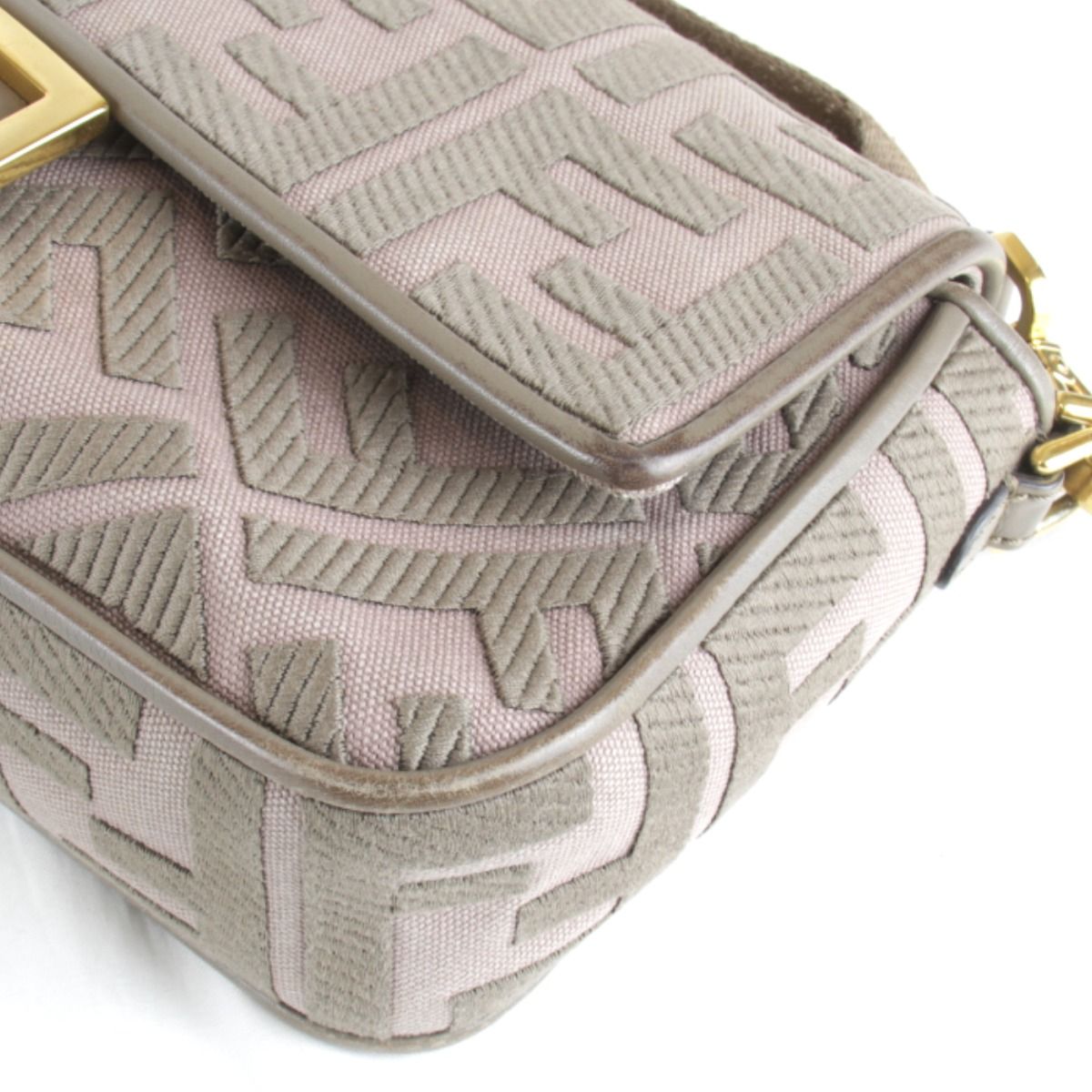 Fendi Shoulder Bag Canvas Pink — view 4