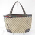 Gucci Tote GG Canvas Leather Brown