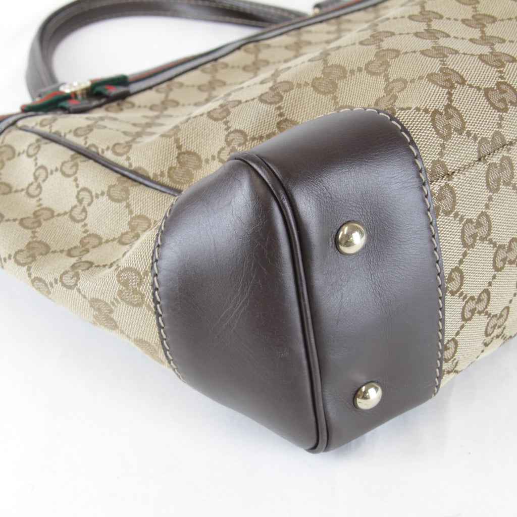Gucci Tote GG Canvas Leather Brown — view 6