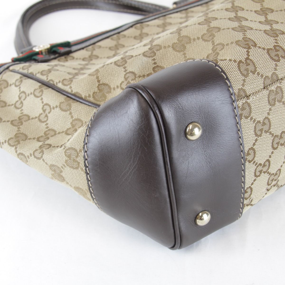 Gucci Tote GG Canvas Leather Brown — view 6