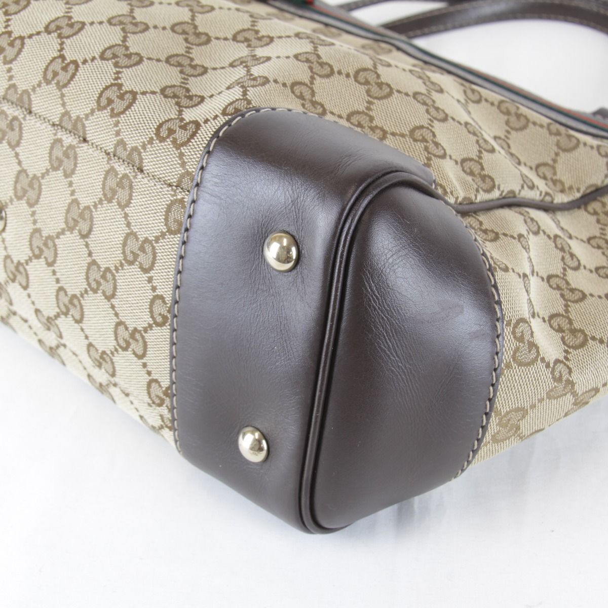 Gucci Tote GG Canvas Leather Brown — view 5
