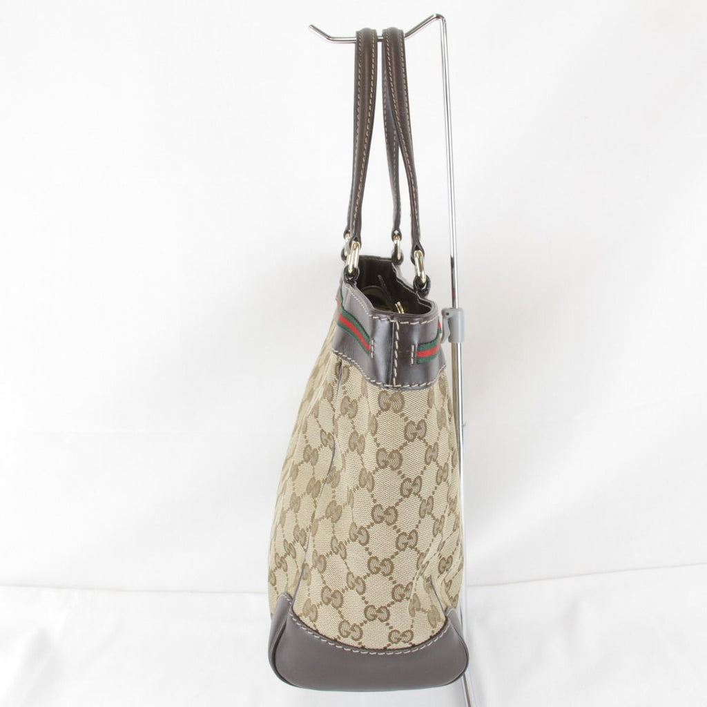 Gucci Tote GG Canvas Leather Brown — view 4