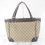 Gucci Tote GG Canvas Leather Brown — view 2