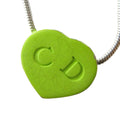 Dior Pendant CD Logo Heart Silver