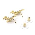 Chanel Earrings Star Motif CC Logo Resin — view 2