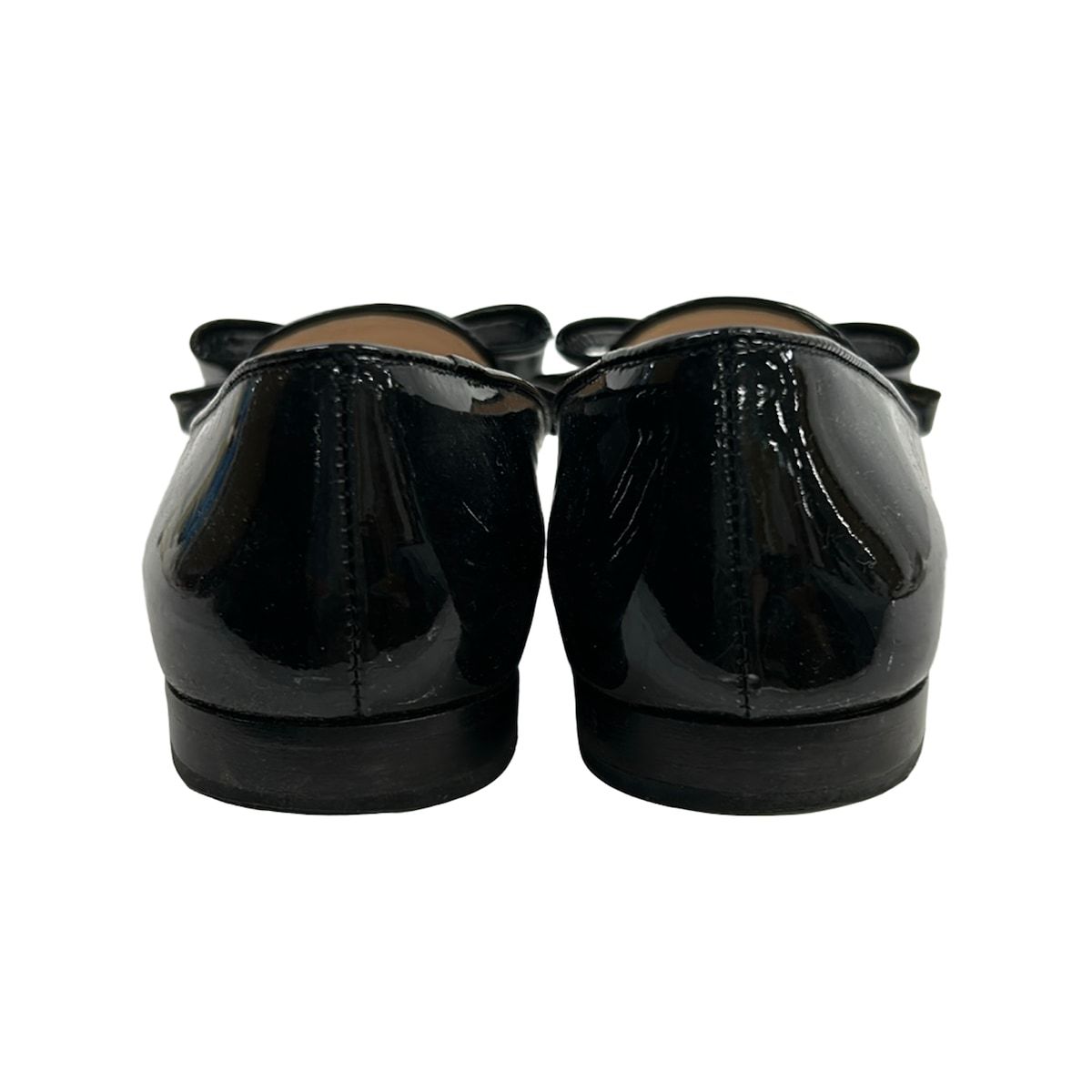 Prada Loafers 34.5 Black Ribbon Leather — view 3