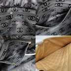 Chanel Cambon Line Large Tote Beige Black Leather — view 6