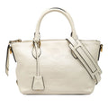 Prada 2-Way Shoulder Bag White Leather