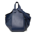 Loewe Anagram Hammock Shoulder Bag Drawstring 2-Way Navy Leather