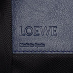 Loewe Anagram Hammock Shoulder Bag Drawstring 2-Way Navy Leather — view 5