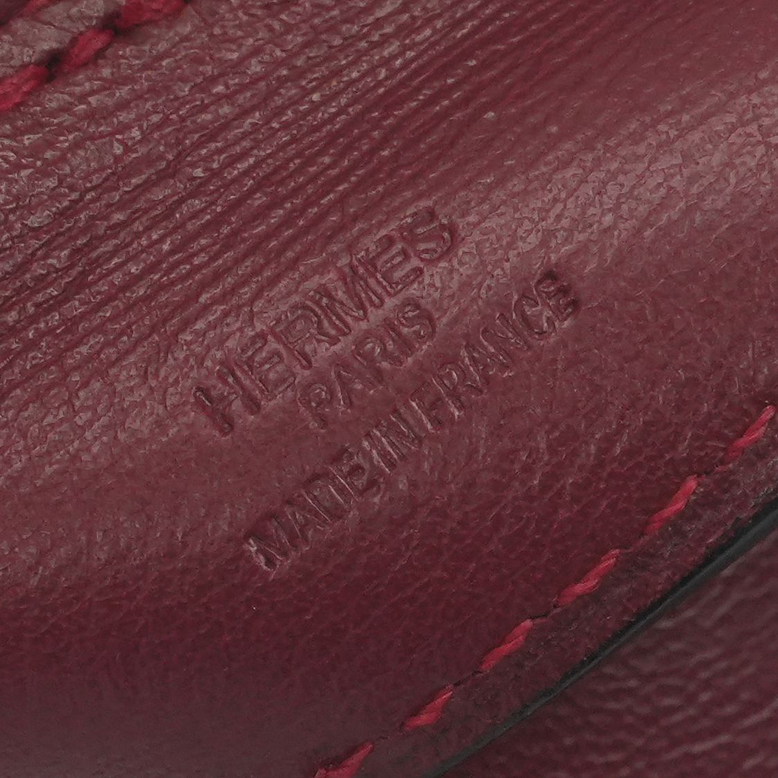 Hermes Shoulder Bag Rouge Grenat Winered Wine Red Vo Garibaldi — view 7
