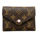 Louis Vuitton Trifold Wallet Monogram Portefeuille Victorine Rose Ballerine