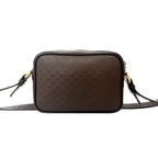 Gucci Vintage Micro GG Logo Leather Mini Shoulder Bag Pochette Brown — view 3