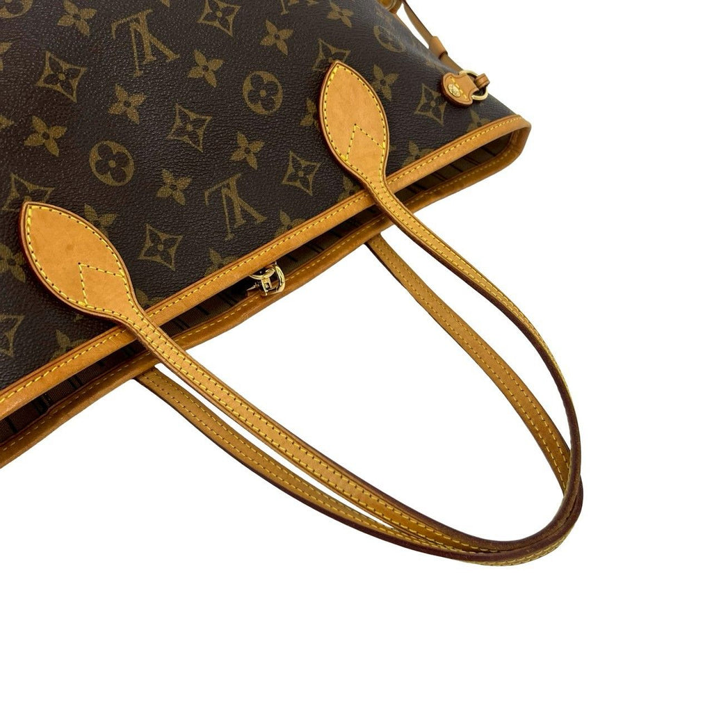 Louis Vuitton Neverfull PM Monogram Leather Tote Brown — view 4