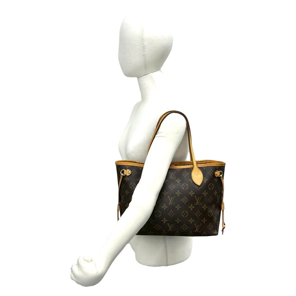 Louis Vuitton Neverfull PM Monogram Leather Tote Brown — view 2