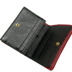 Gucci Bifold Wallet GG Marmont Card Case Black Bordeaux Leather — view 3