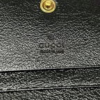 Gucci Bifold Wallet GG Marmont Card Case Black Bordeaux Leather — view 5