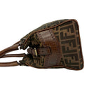 Fendi Zucca FF Pattern Logo Canvas Leather Handbag Mini Tote Brown — view 5