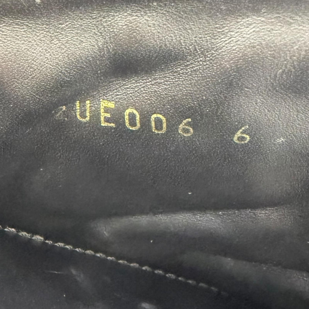 Prada Leather Nylon Triangle Logo Plate Combat Boots Ankle Black 6 — view 8