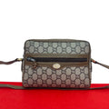 Gucci Vintage Plus Logo Pattern Leather Mini Shoulder Bag Pochette Brown
