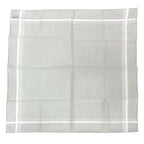 Hermes Handkerchief Cotton Carre Jacquard Passant Light Gray Pocket Square