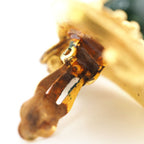 Chanel Fleece CC Logo Earrings Green Gold — view 7