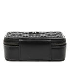 Chanel CC Logo So Black Crossbody Chain Mini Shoulder Bag Leather Satin — view 3