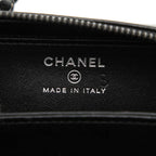 Chanel CC Logo So Black Crossbody Chain Mini Shoulder Bag Leather Satin — view 4