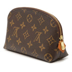 Louis Vuitton Monogram Pochette Cosmetic PM Pouch Brown Leather — view 2