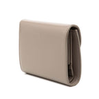 Celine Trio Small Flap Wallet Bifold Pebble Gray Leather — view 2