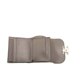 Celine Trio Small Flap Wallet Bifold Pebble Gray Leather — view 4